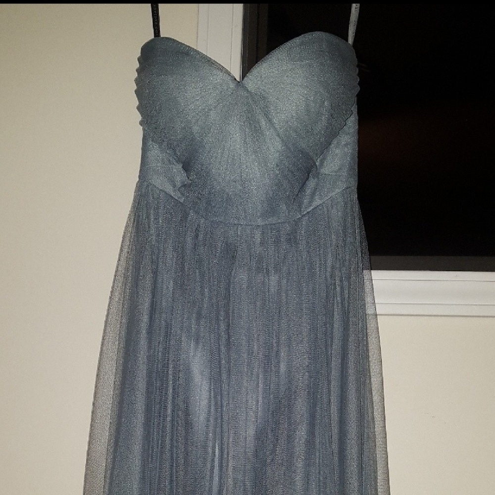 Jenny Yoo Mayan Blue tulle dress